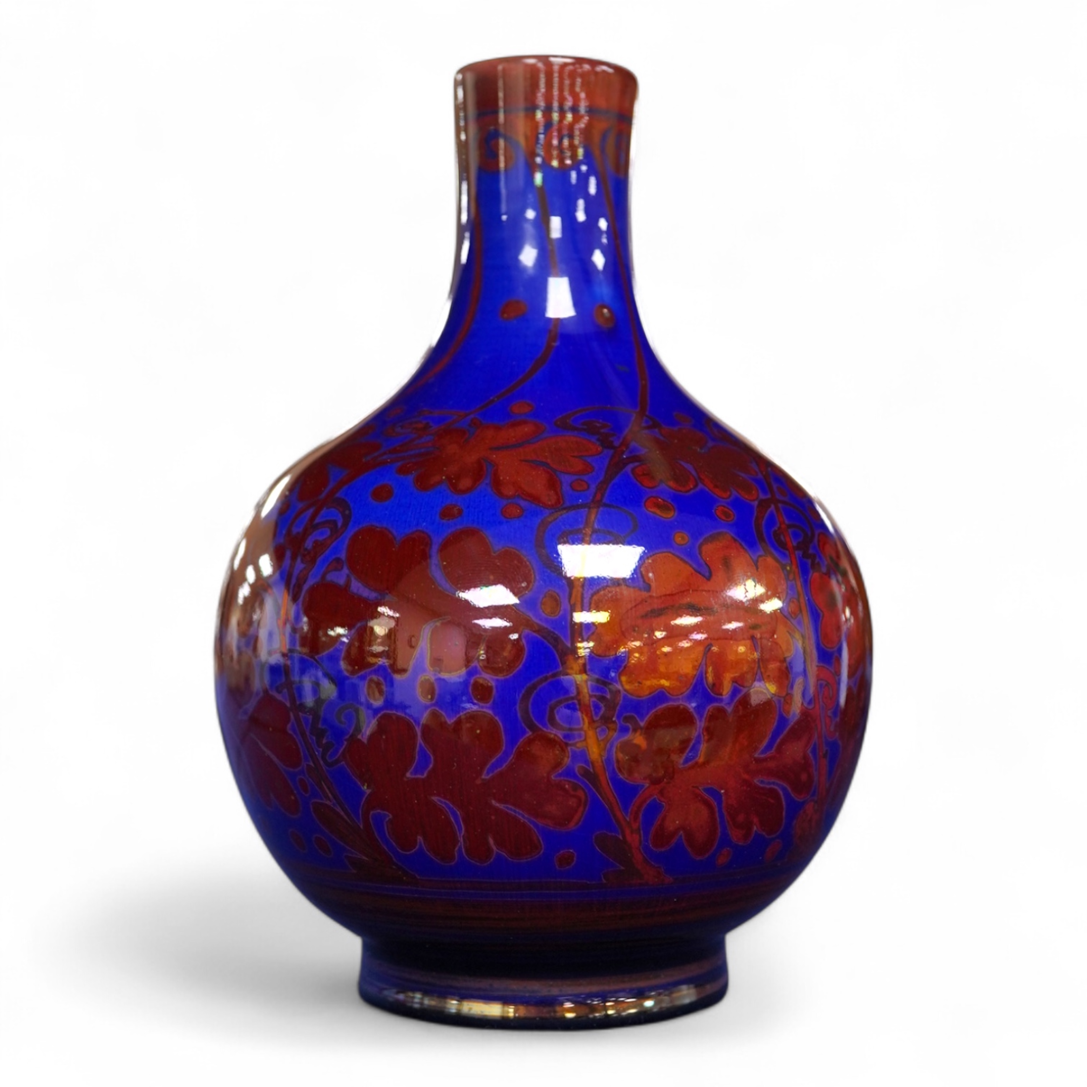 Gordon M. Forsyth (1879–1952) for Pilkingtons Royal Lancastrian: A copper lustre bottle vase